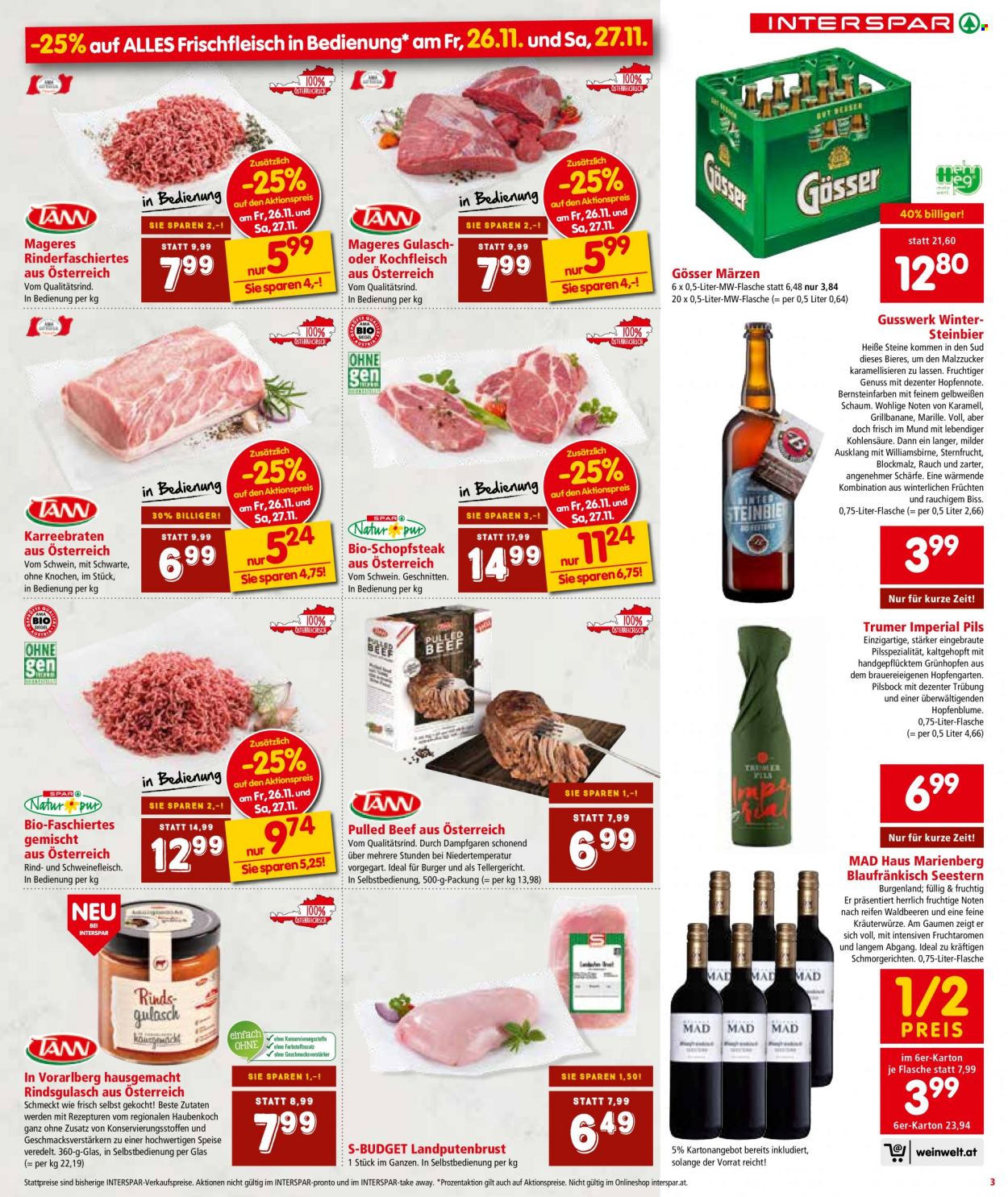 Angebote INTERSPAR - 25.11.2021 - 1.12.2021. Seite 3