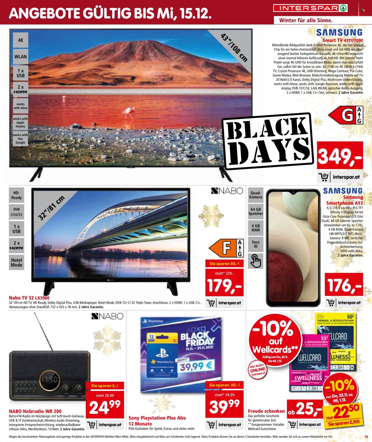 Angebote INTERSPAR - 25.11.2021 - 1.12.2021. Seite 15