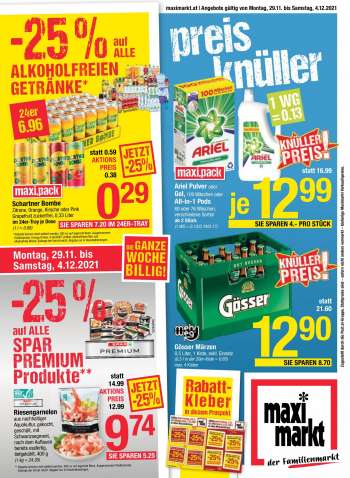 Angebote Maximarkt - 29.11.2021 - 4.12.2021.
