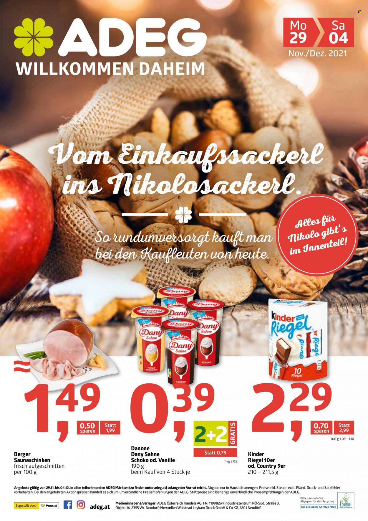 Angebote ADEG - 29.11.2021 - 4.12.2021. Seite 1