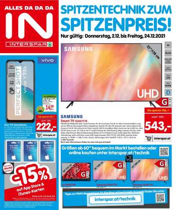 Angebote INTERSPAR - 2.12.2021 - 24.12.2021.