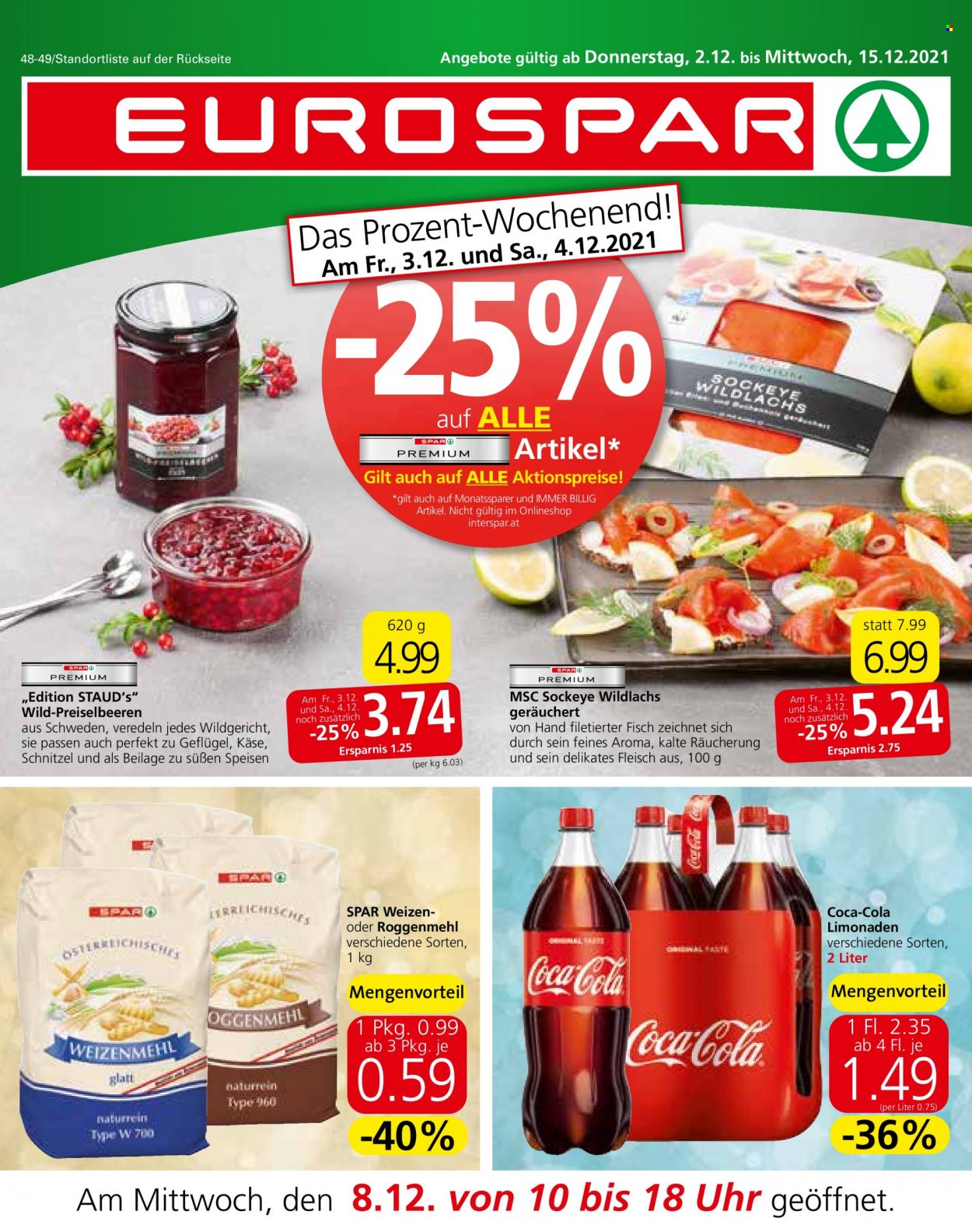 Angebote EUROSPAR - 2.12.2021 - 15.12.2021. Seite 1