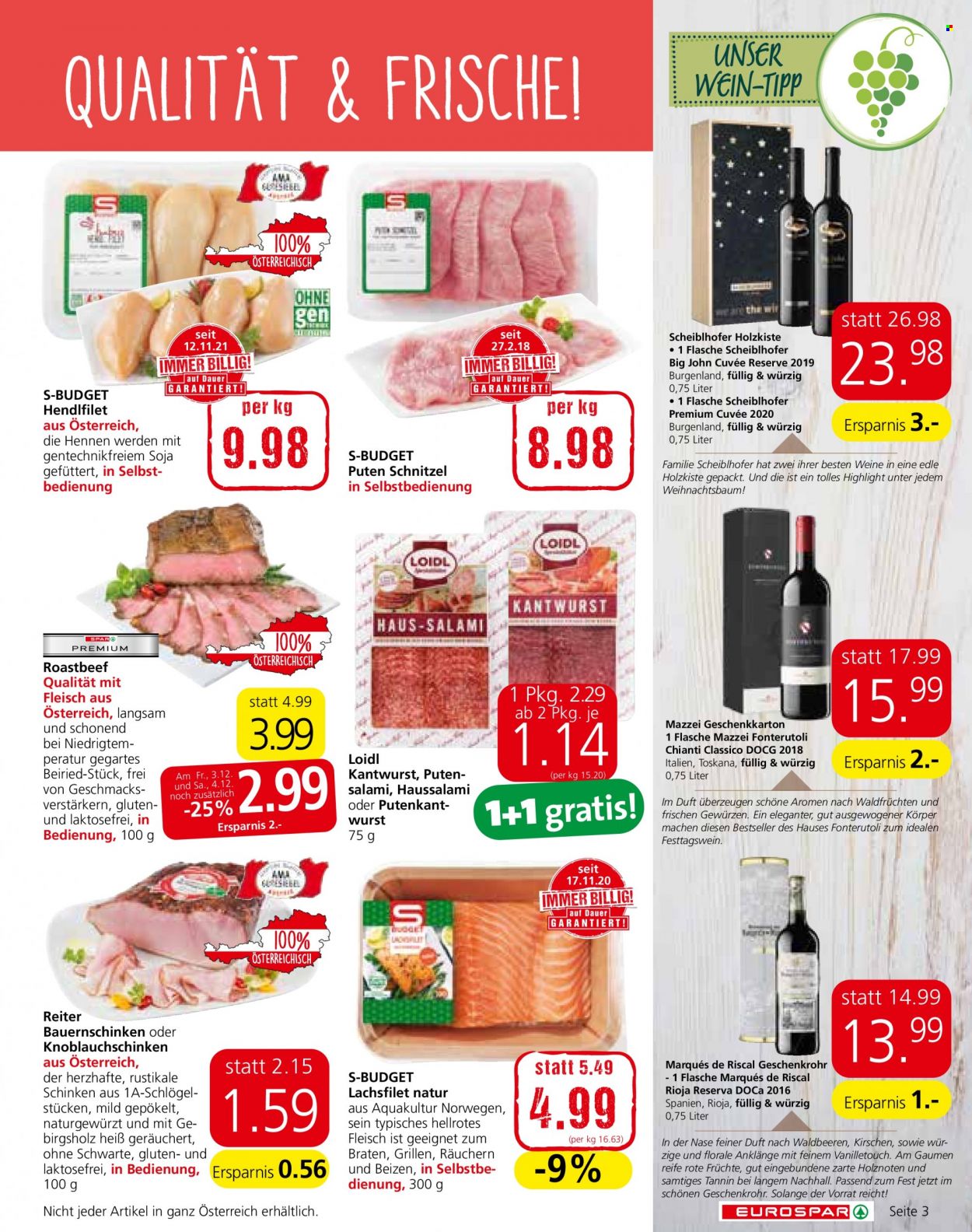 Angebote EUROSPAR - 2.12.2021 - 15.12.2021. Seite 3