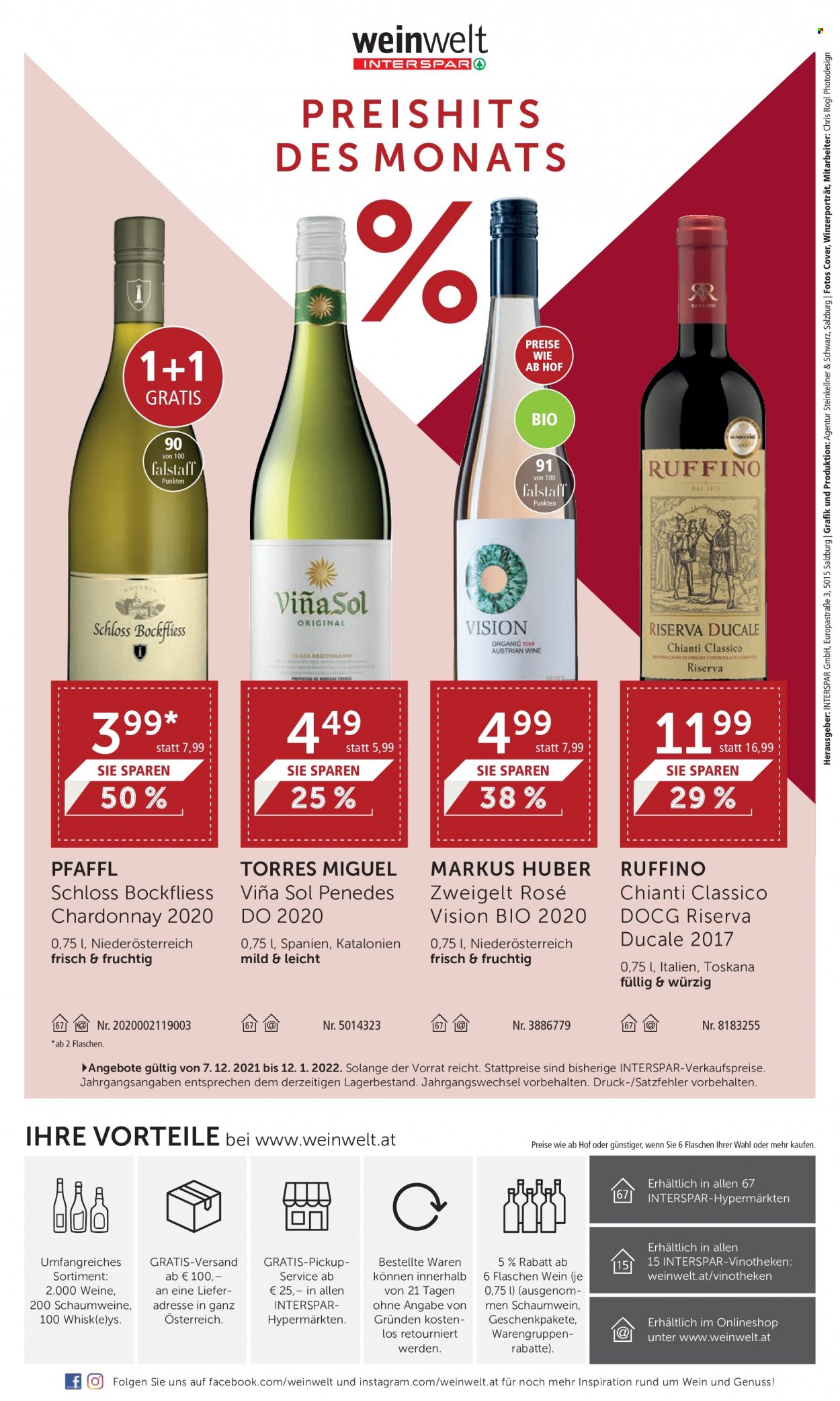 Angebote INTERSPAR - 7.12.2021 - 12.1.2022. Seite 28