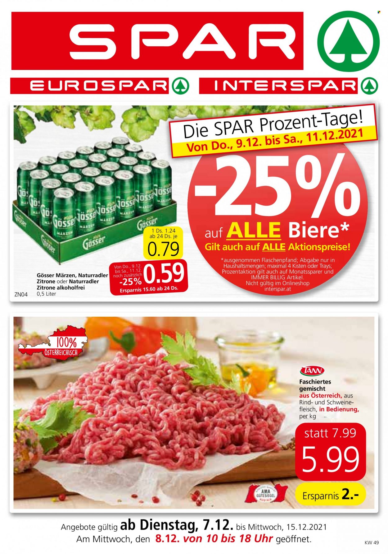 Angebote INTERSPAR - 7.12.2021 - 15.12.2021. Seite 1