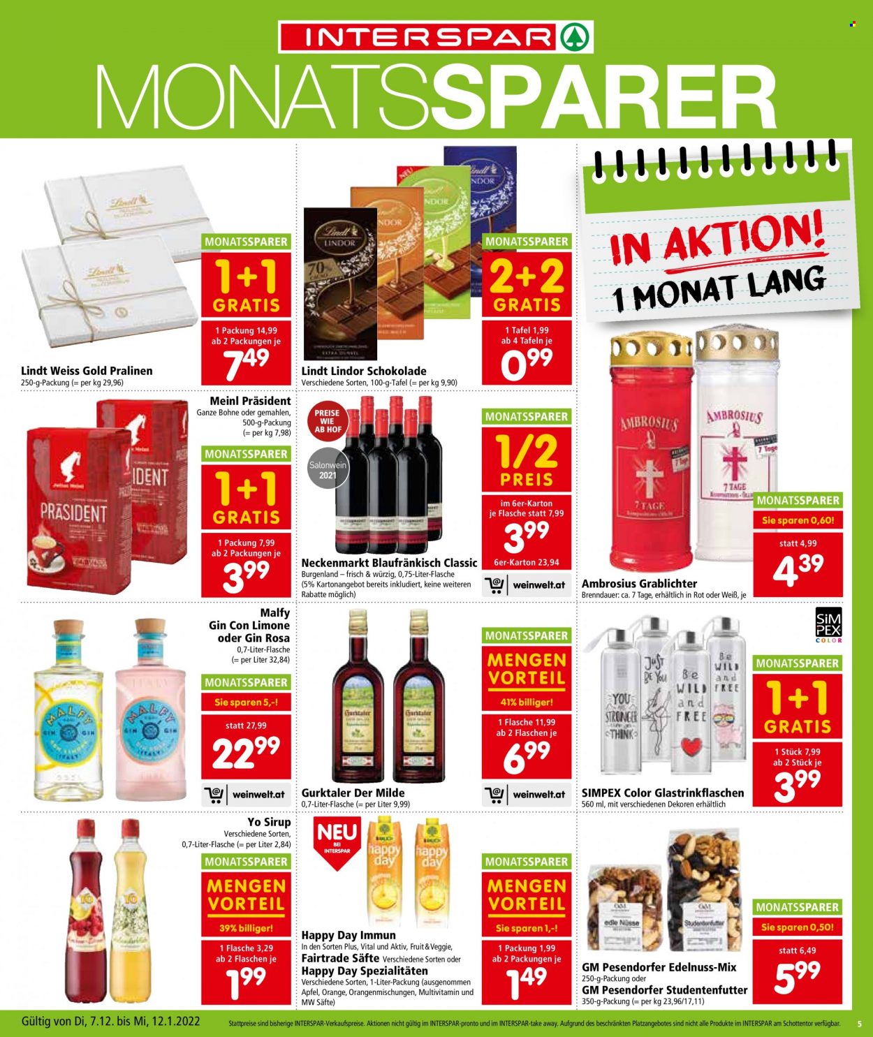Angebote INTERSPAR - 7.12.2021 - 15.12.2021. Seite 5