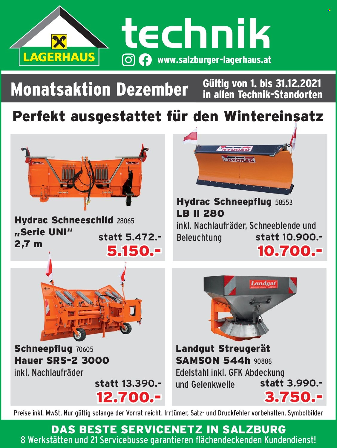 Angebote Salzburger Lagerhaus - 1.12.2021 - 31.12.2021. Seite 1