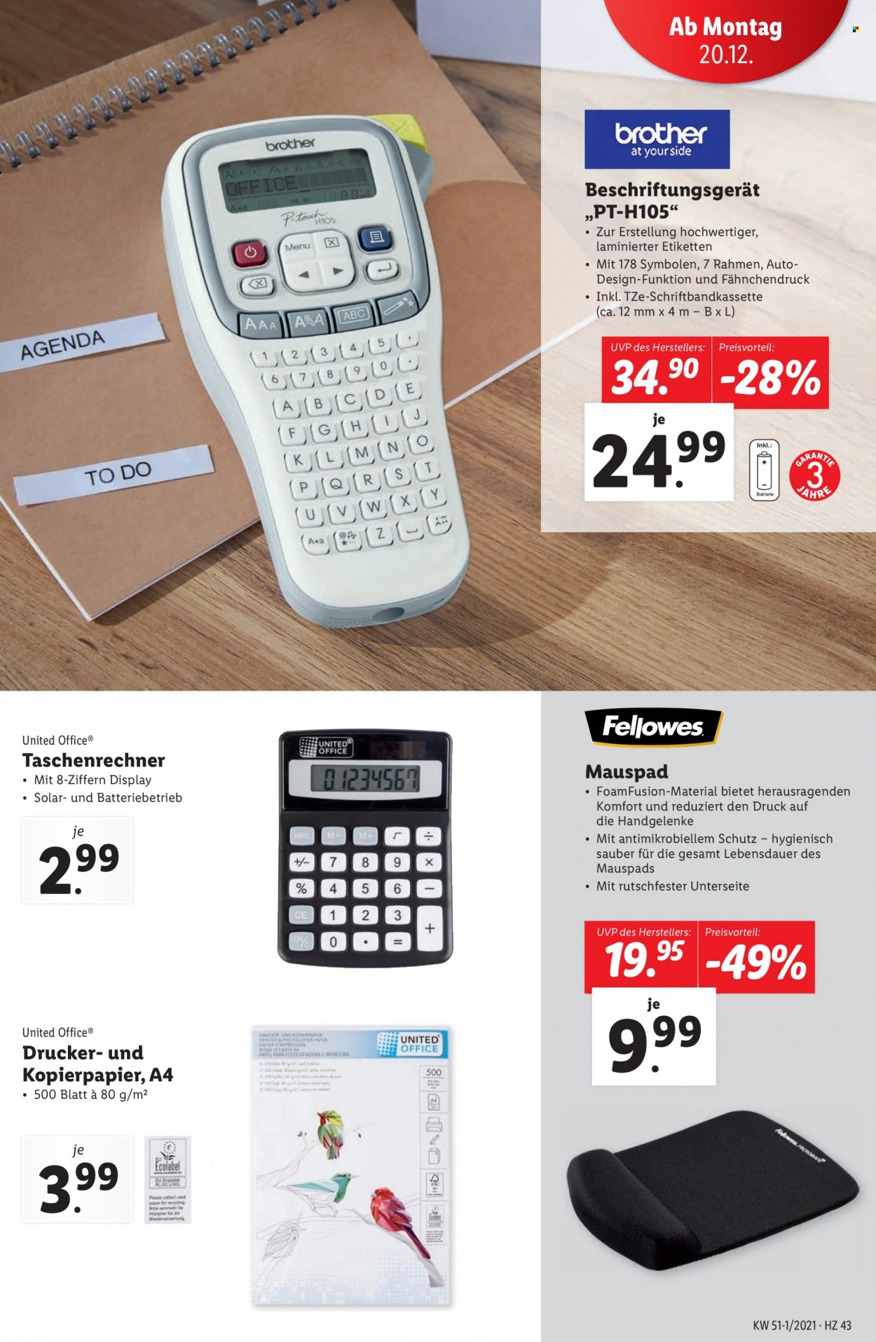 Angebote Lidl - 16.12.2021 - 21.12.2021. Seite 43