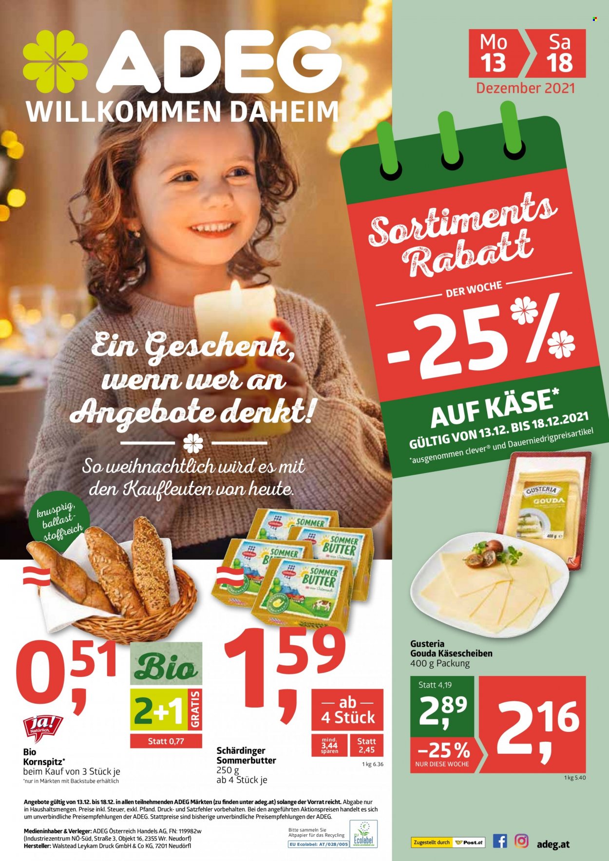 Angebote ADEG - 13.12.2021 - 18.12.2021. Seite 1