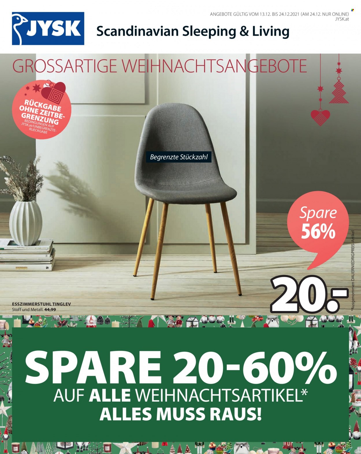 Angebote JYSK - 13.12.2021 - 24.12.2021. Seite 1