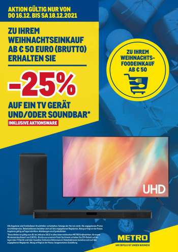 Angebote Metro - 16.12.2021 - 18.12.2021.