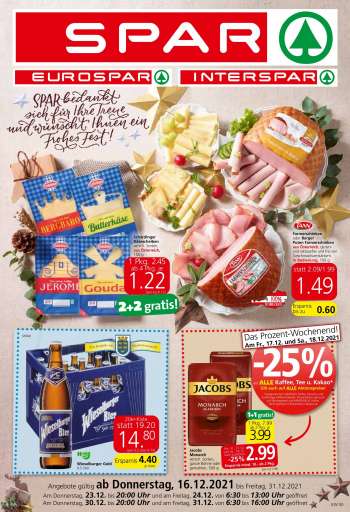 Angebote EUROSPAR - 16.12.2021 - 31.12.2021.