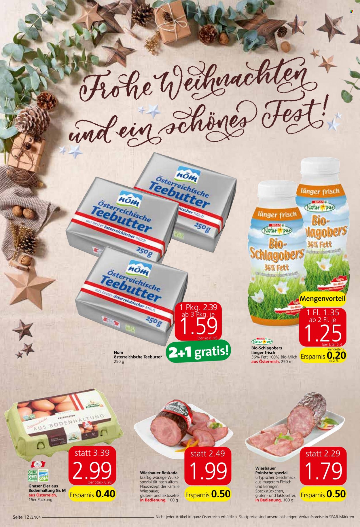 Angebote EUROSPAR - 16.12.2021 - 31.12.2021. Seite 12