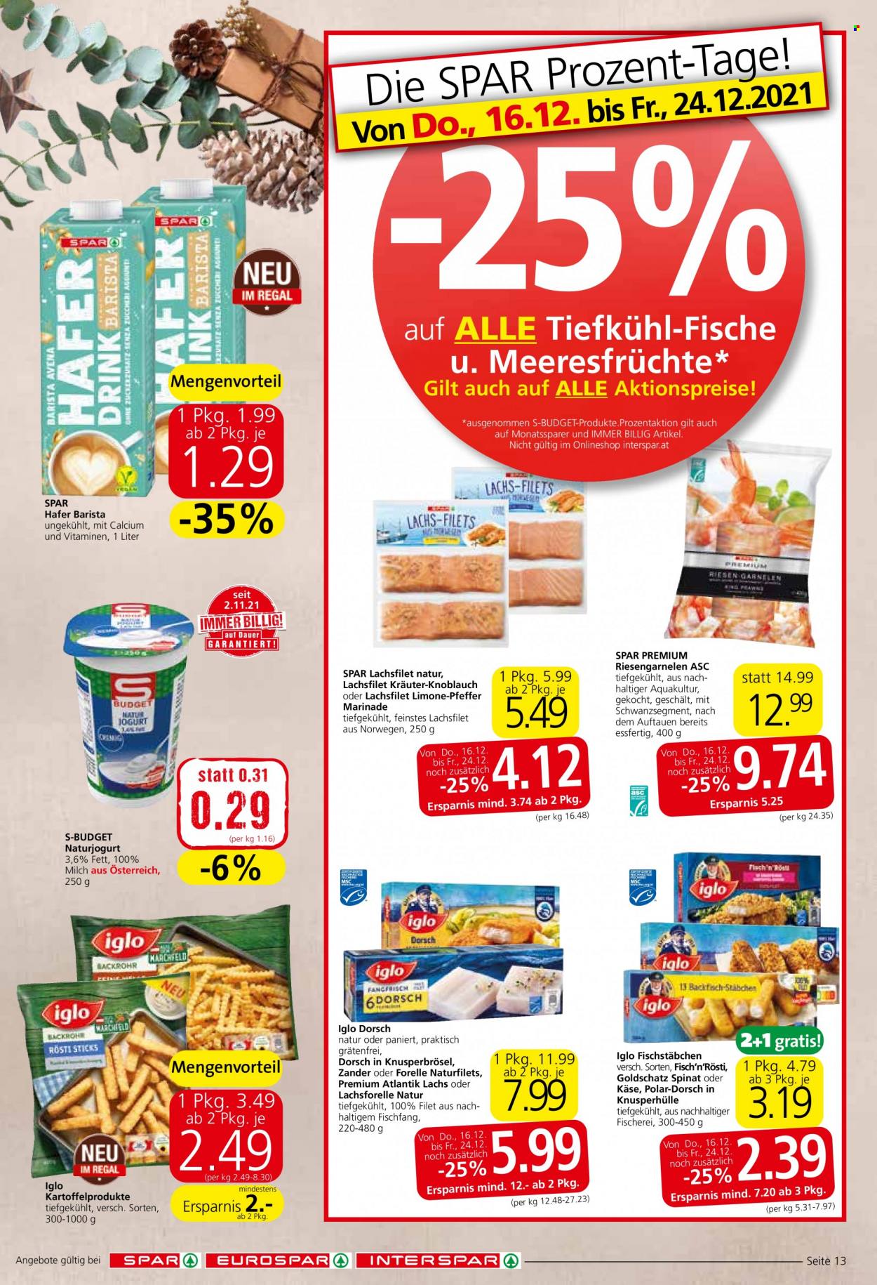Angebote EUROSPAR - 16.12.2021 - 31.12.2021. Seite 13