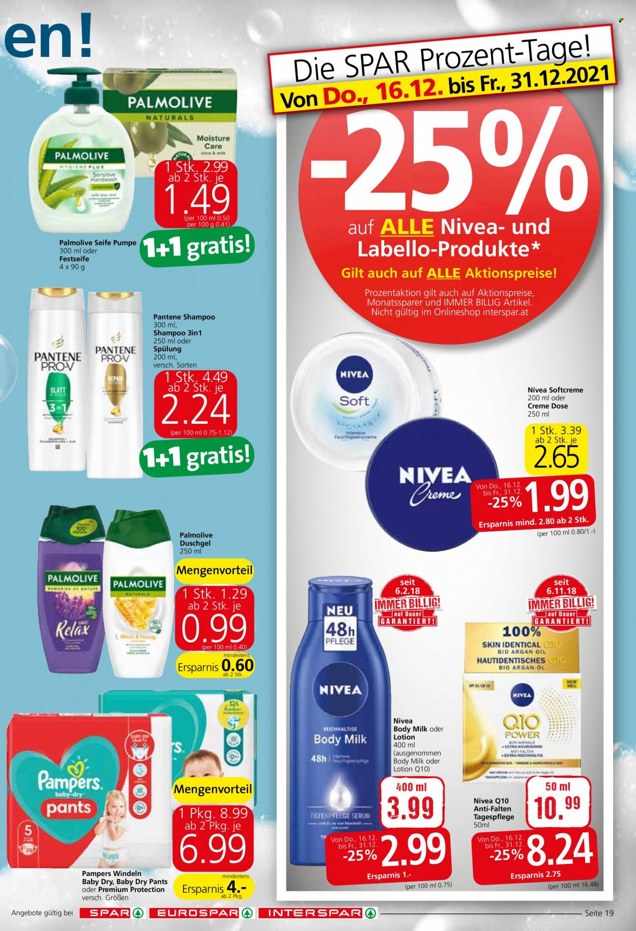 Angebote EUROSPAR - 16.12.2021 - 31.12.2021. Seite 19