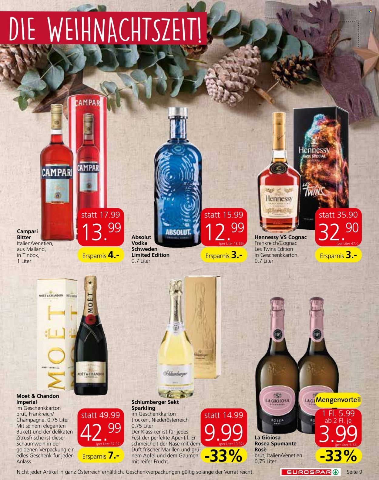 Angebote EUROSPAR - 16.12.2021 - 31.12.2021. Seite 9