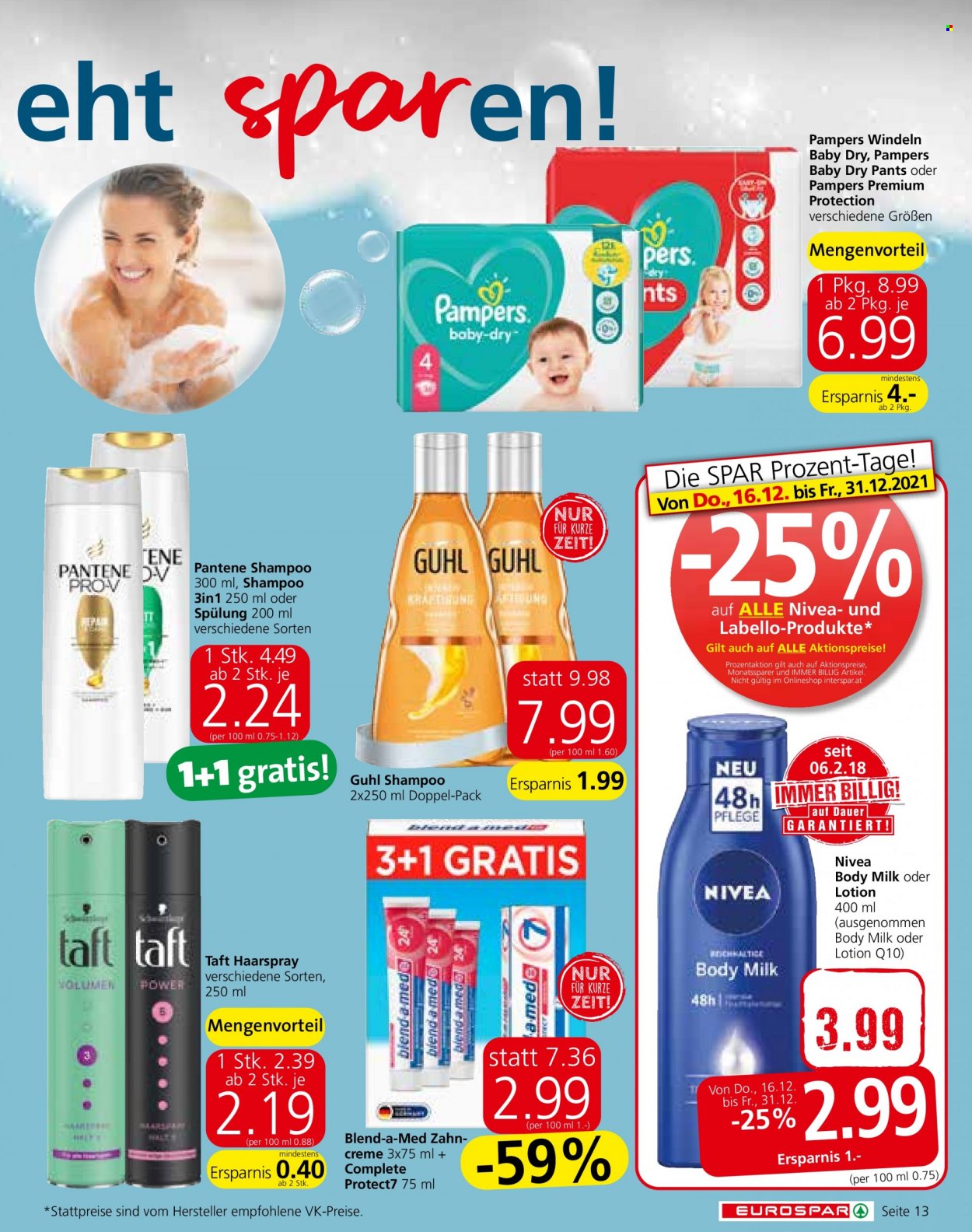 Angebote EUROSPAR - 16.12.2021 - 31.12.2021. Seite 13