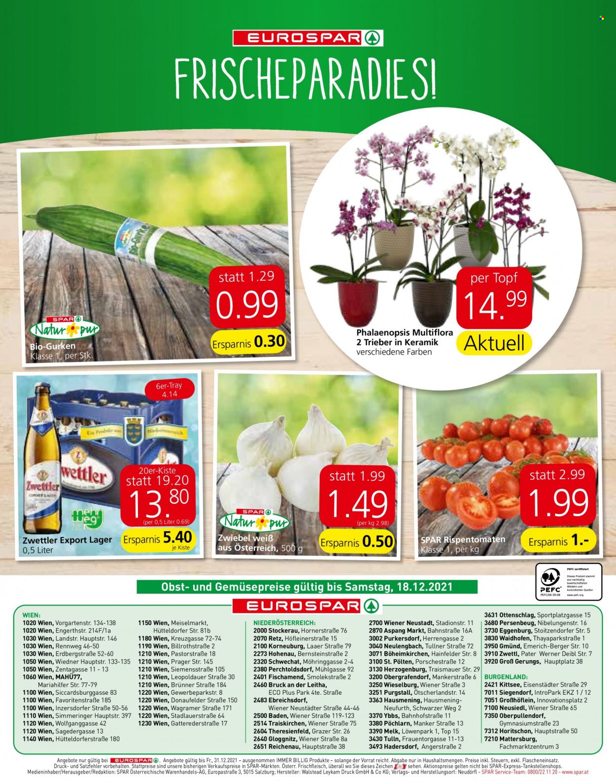 Angebote EUROSPAR - 16.12.2021 - 31.12.2021. Seite 16