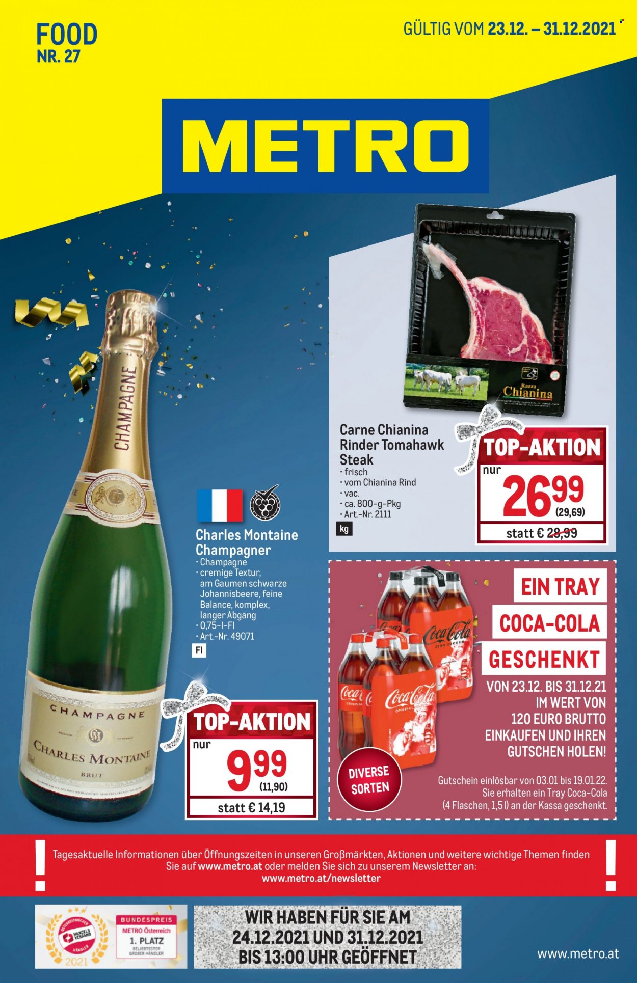 Angebote Metro - 23.12.2021 - 31.12.2021. Seite 1