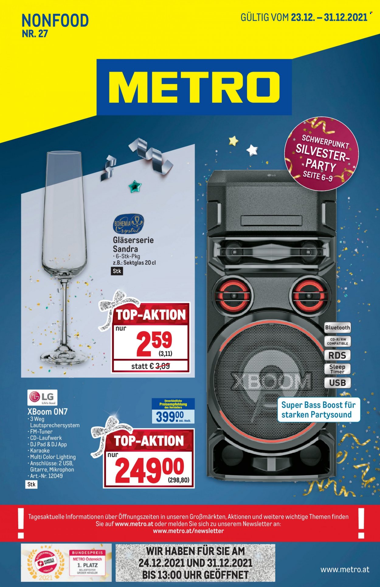 Angebote Metro - 23.12.2021 - 31.12.2021. Seite 1