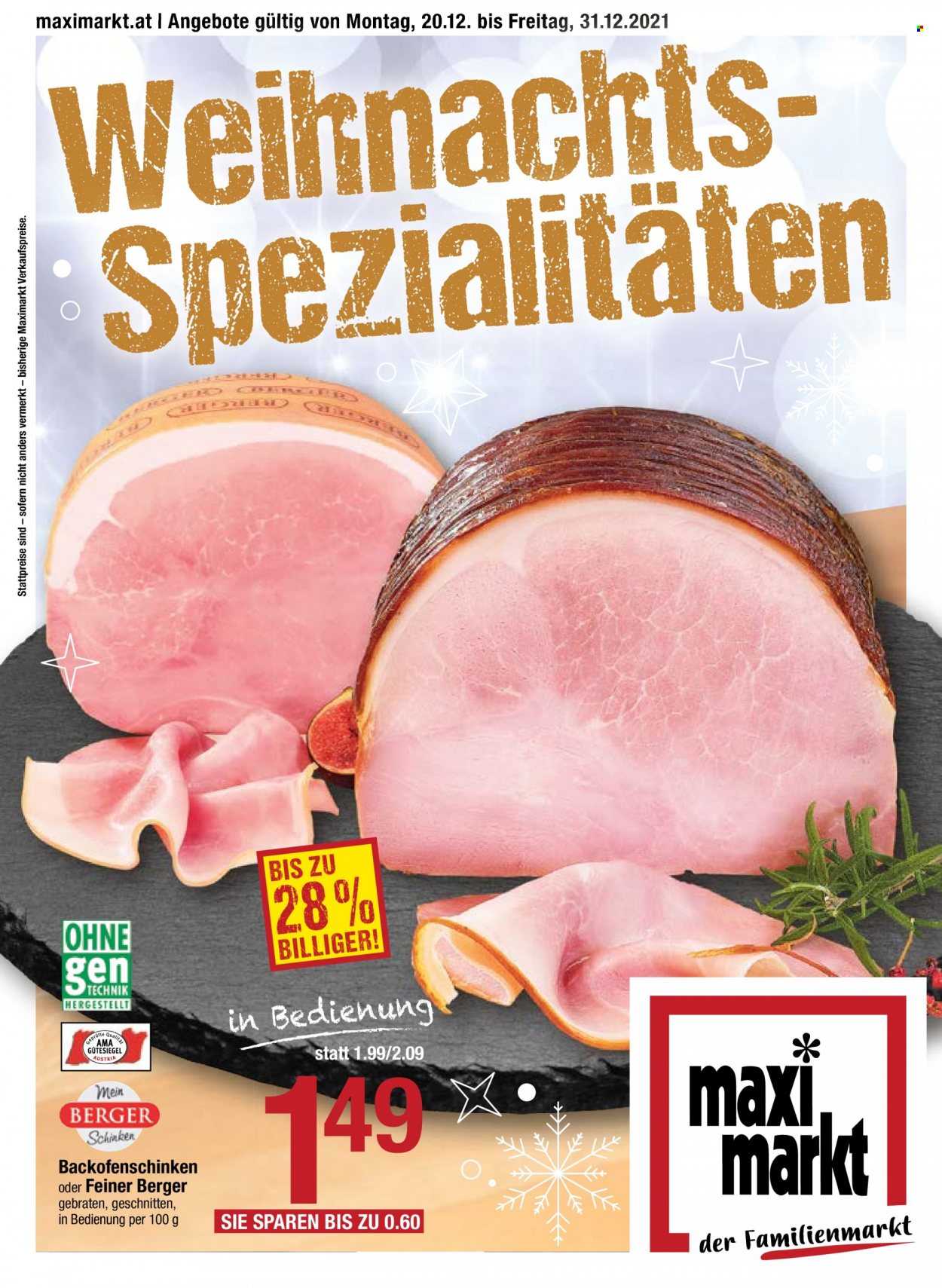 Angebote Maximarkt - 20.12.2021 - 31.12.2021. Seite 1