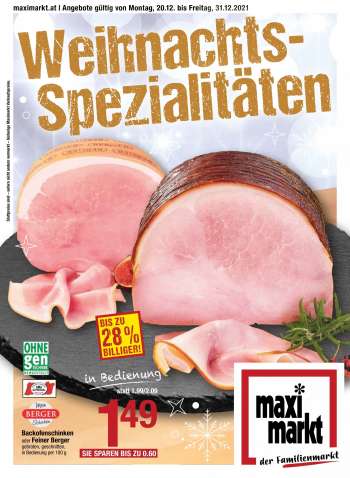 Angebote Maximarkt - 20.12.2021 - 31.12.2021.