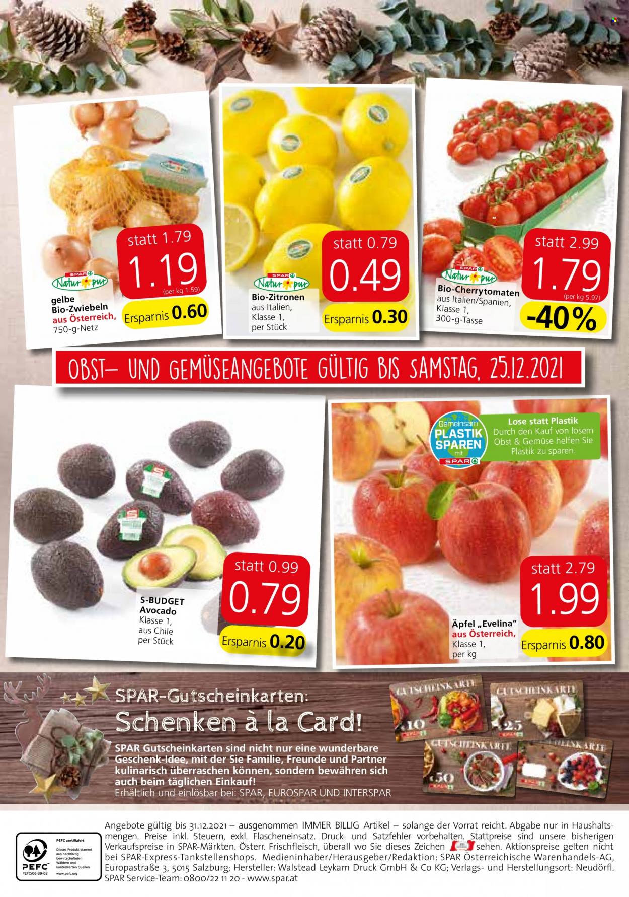 Angebote SPAR - 21.12.2021 - 31.12.2021. Seite 20