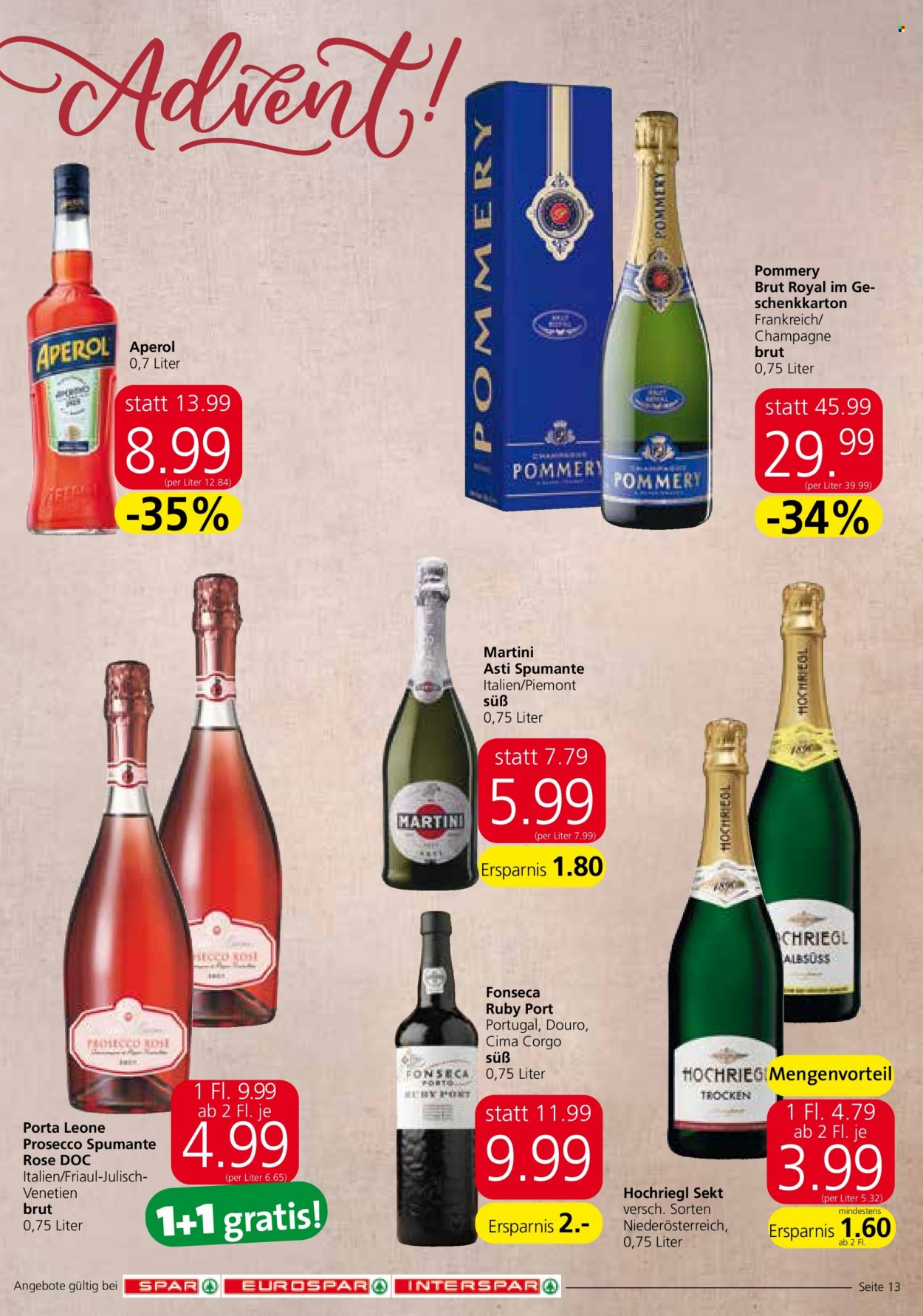 Angebote EUROSPAR - 21.12.2021 - 31.12.2021. Seite 13