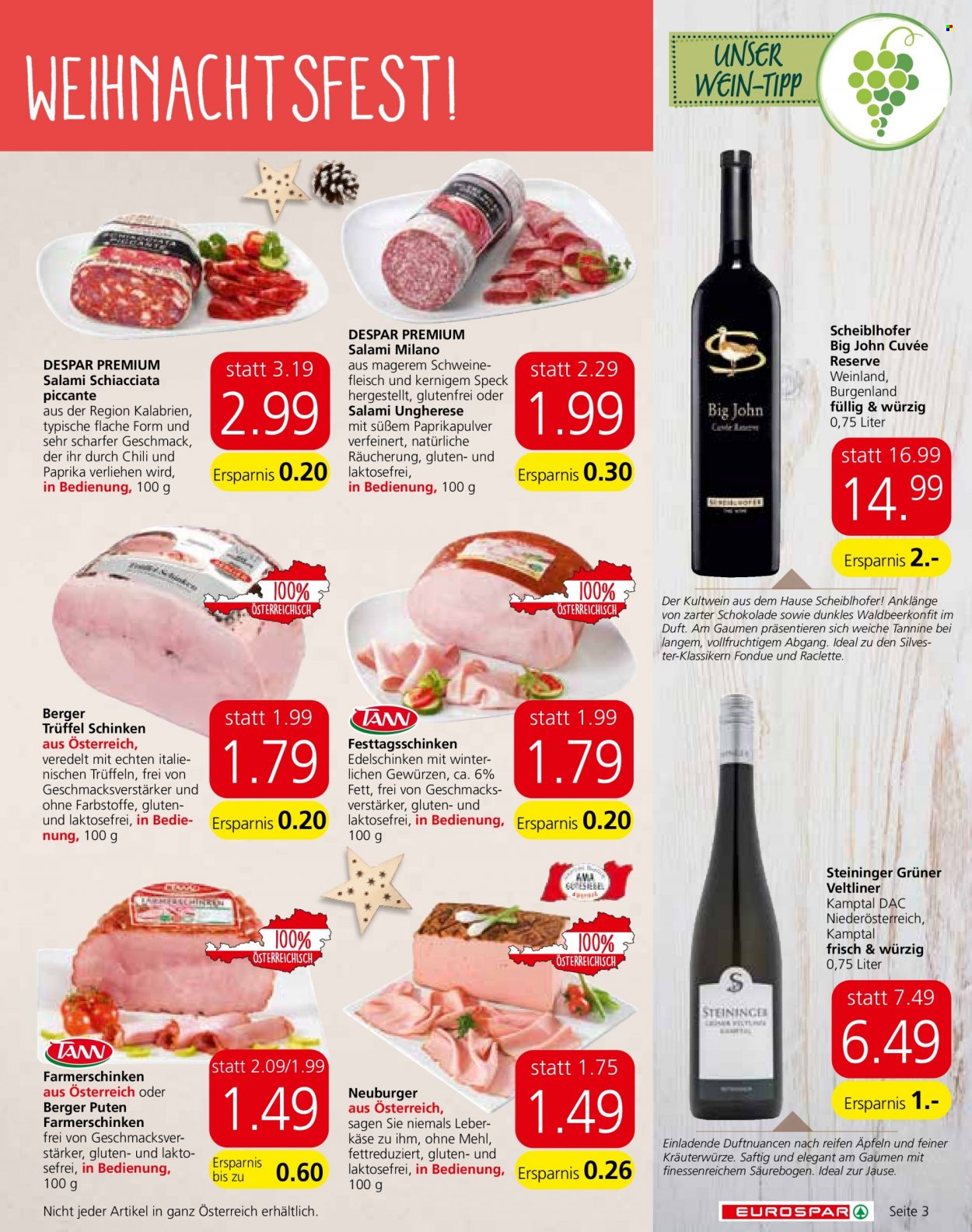 Angebote EUROSPAR - 21.12.2021 - 31.12.2021. Seite 3