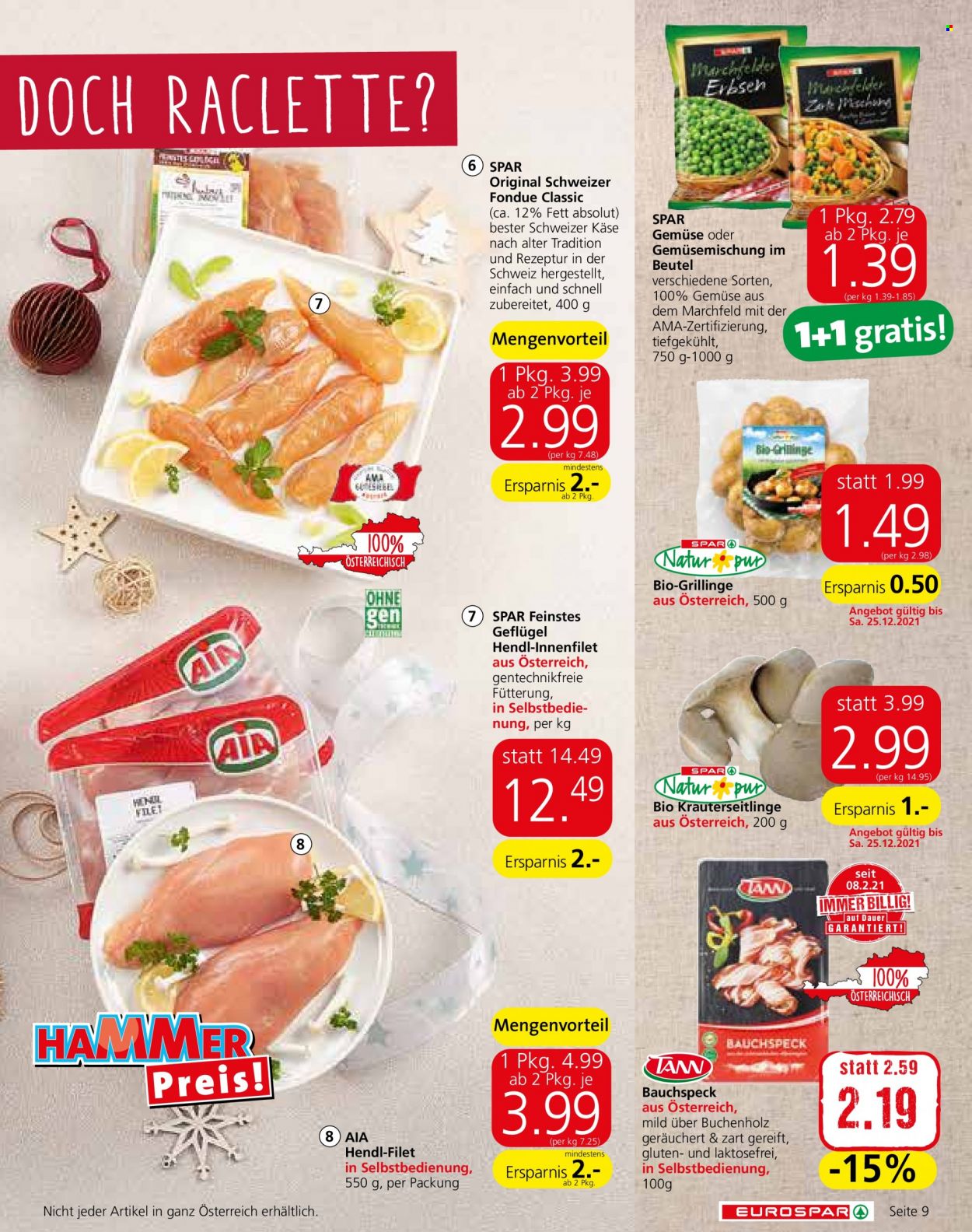 Angebote EUROSPAR - 21.12.2021 - 31.12.2021. Seite 9