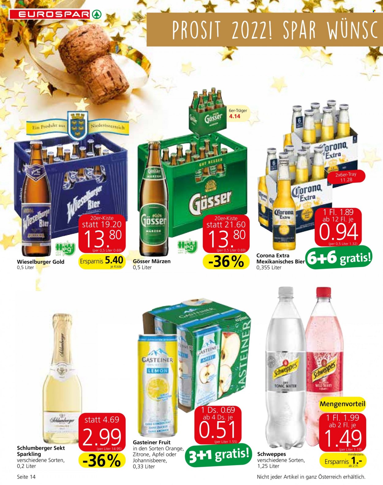 Angebote EUROSPAR - 21.12.2021 - 31.12.2021. Seite 14
