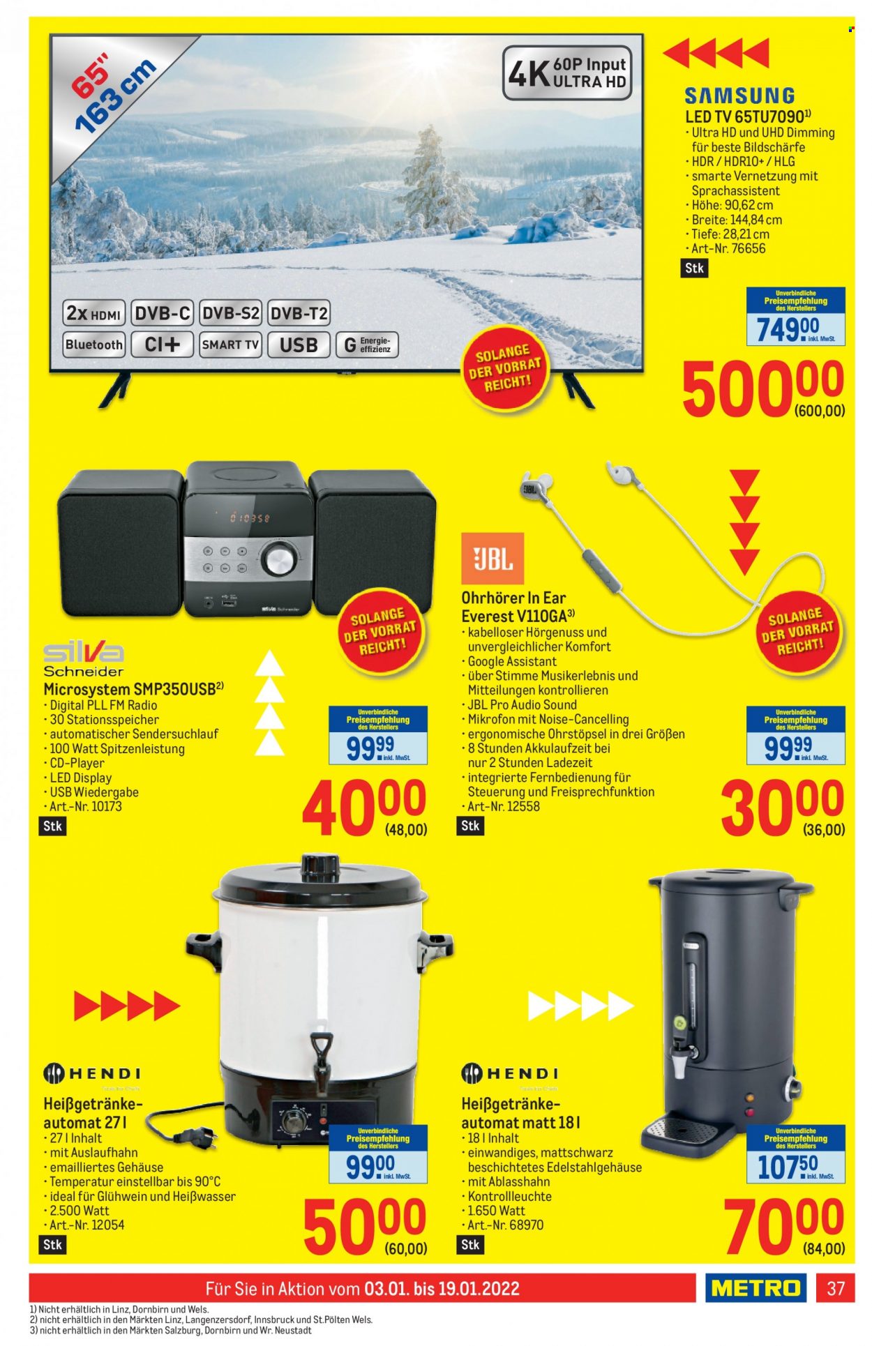 Angebote Metro - 3.1.2022 - 19.1.2022. Seite 37