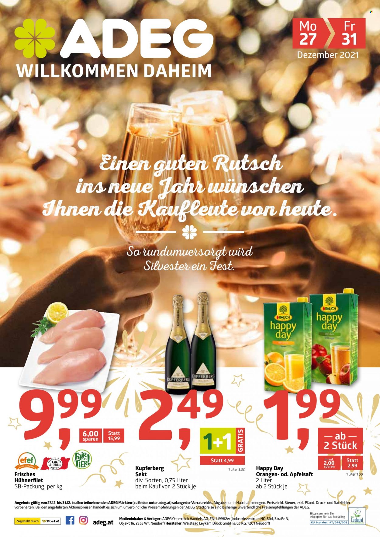 Angebote ADEG - 27.12.2021 - 31.12.2021. Seite 1