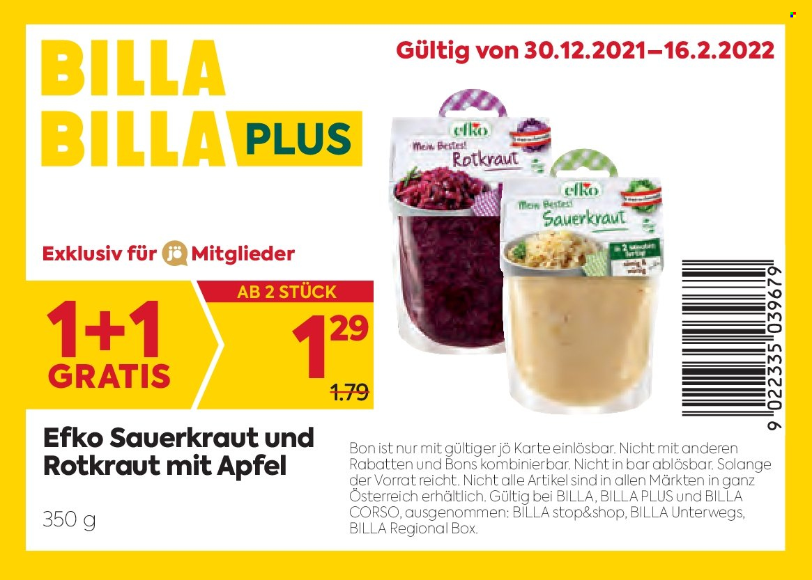 Angebote Billa - 30.12.2021 - 16.2.2022. Seite 1