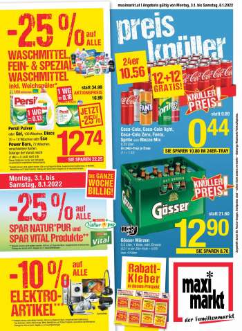 Angebote Maximarkt - 3.1.2022 - 8.1.2022.