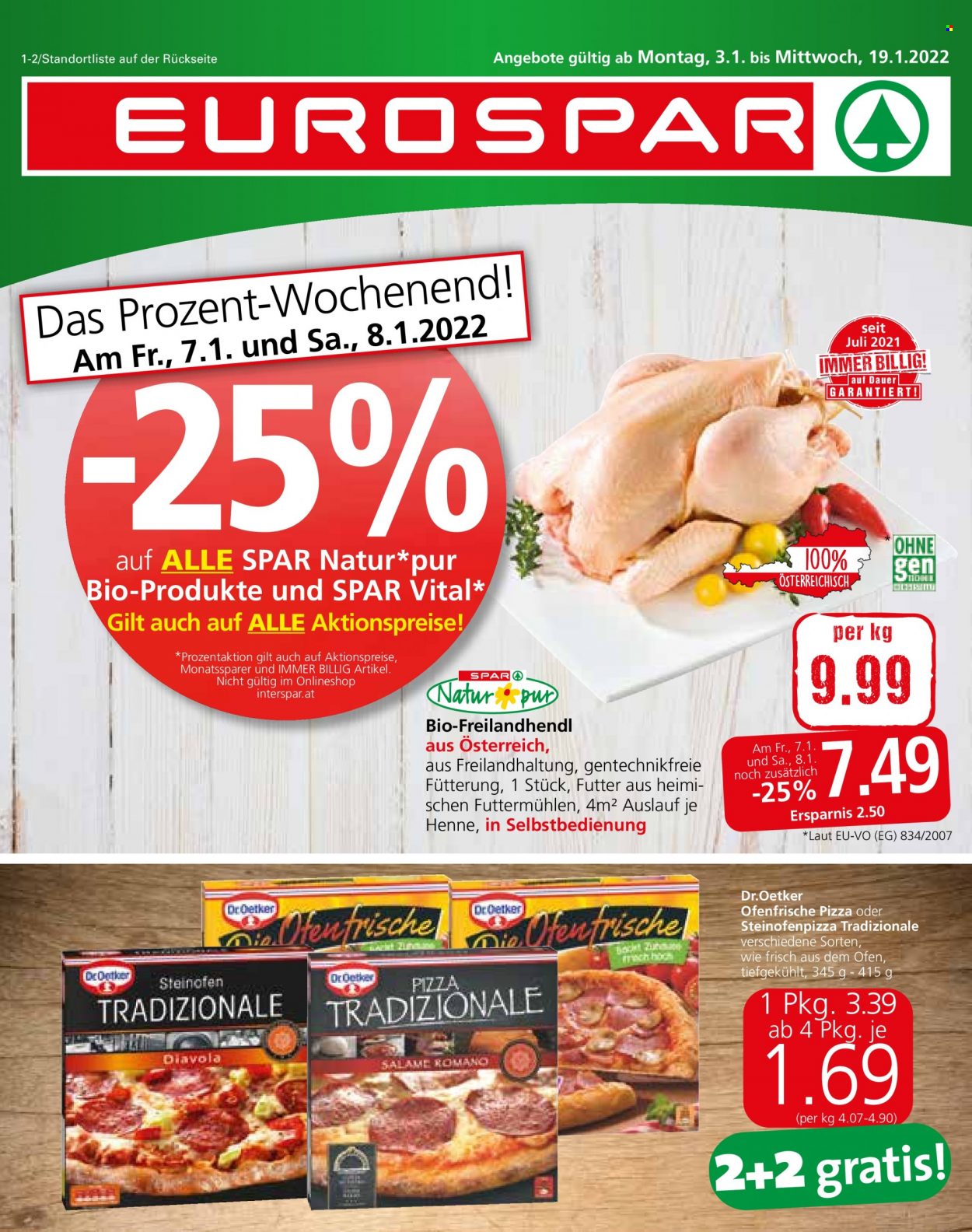 Angebote EUROSPAR - 3.1.2022 - 19.1.2022. Seite 1