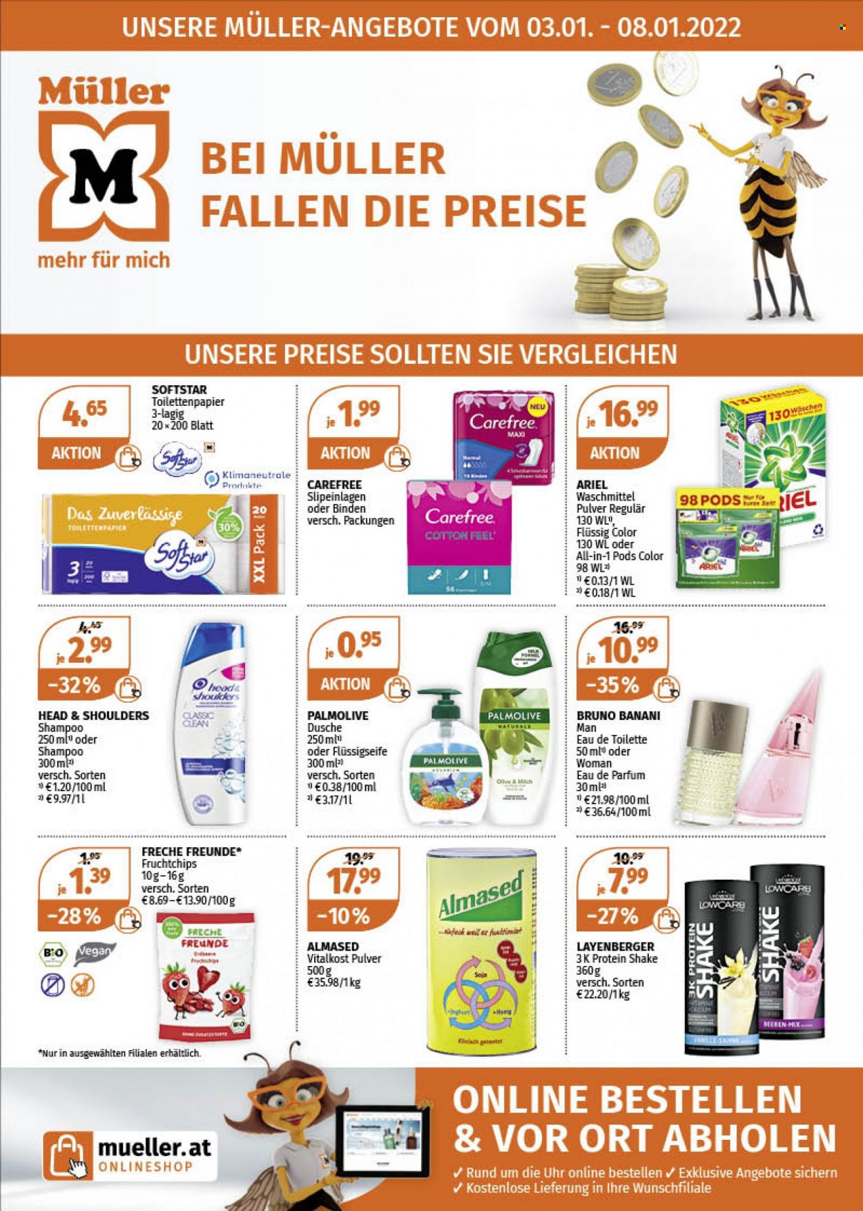 Angebote Müller - 3.1.2022 - 8.1.2022. Seite 1