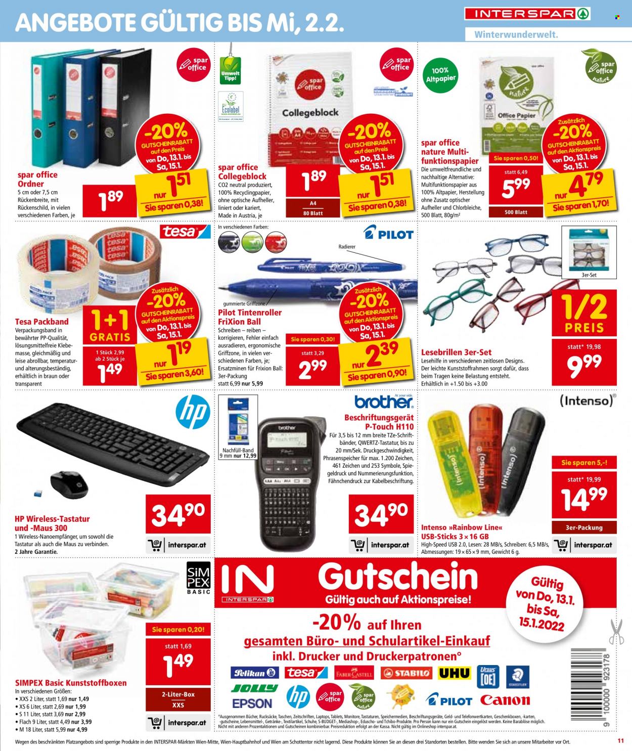 Angebote INTERSPAR - 13.1.2022 - 19.1.2022. Seite 11