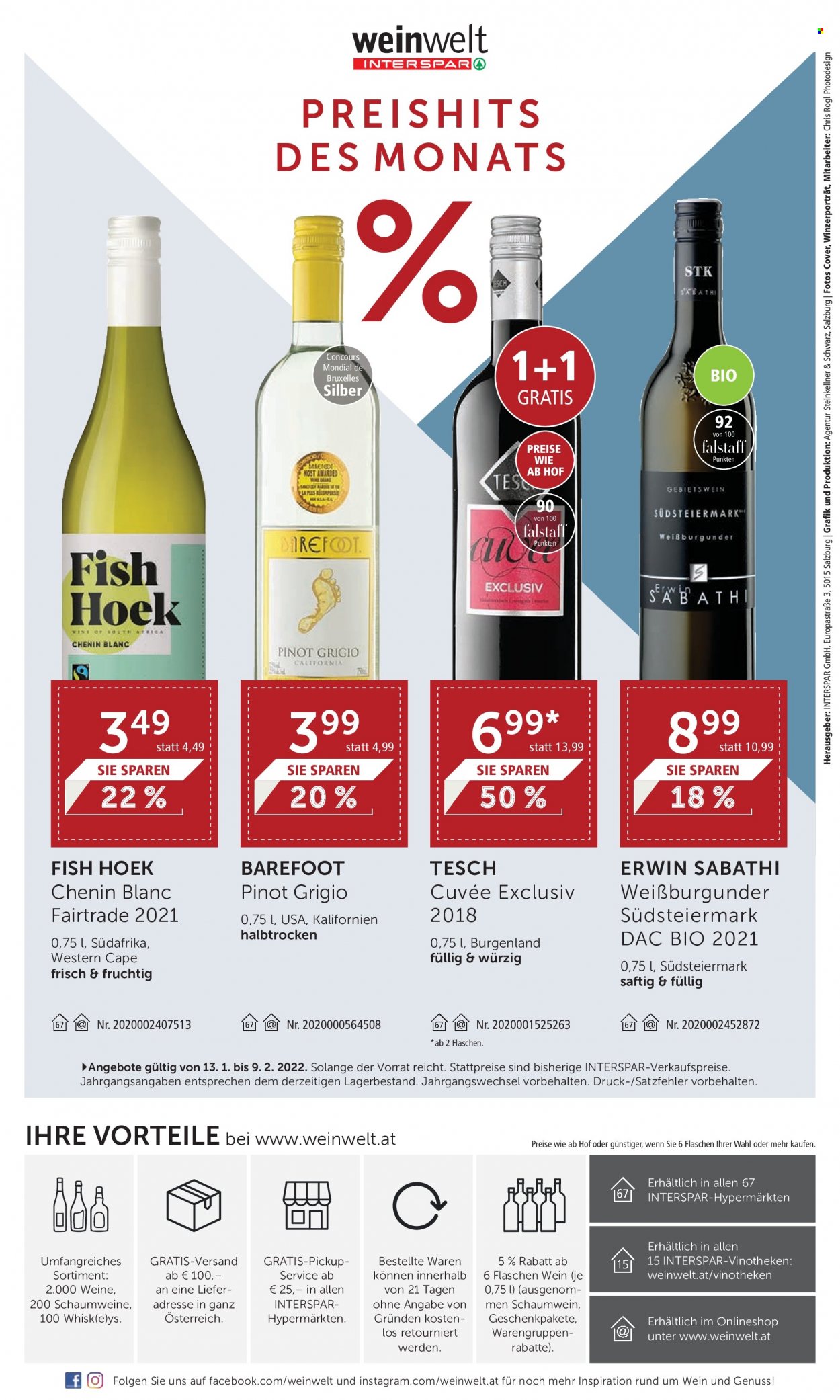 Angebote INTERSPAR - 13.1.2022 - 9.2.2022. Seite 24