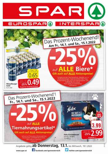 Angebote EUROSPAR - 13.1.2022 - 19.1.2022.