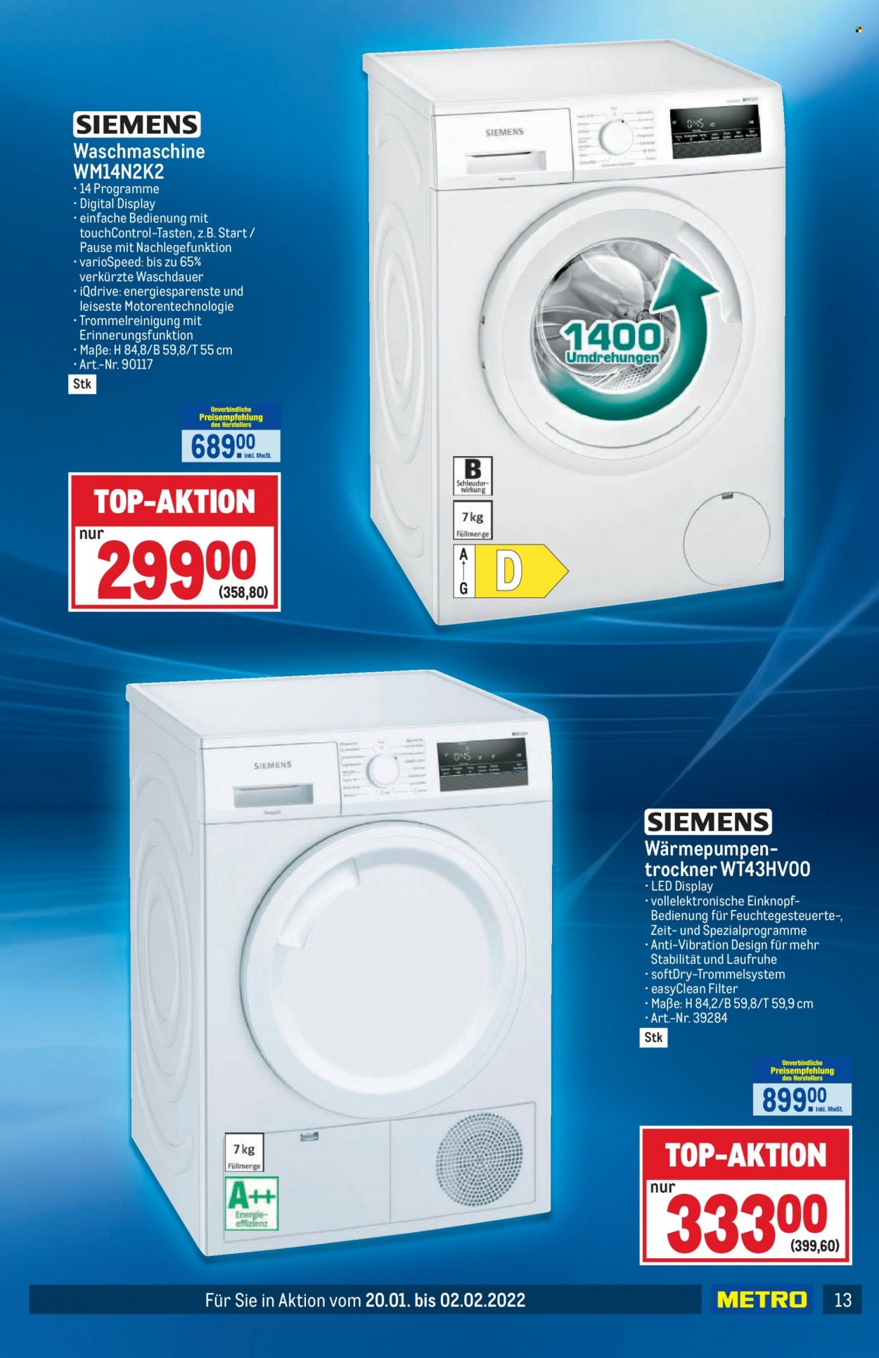 Angebote Metro - 20.1.2022 - 2.2.2022. Seite 13