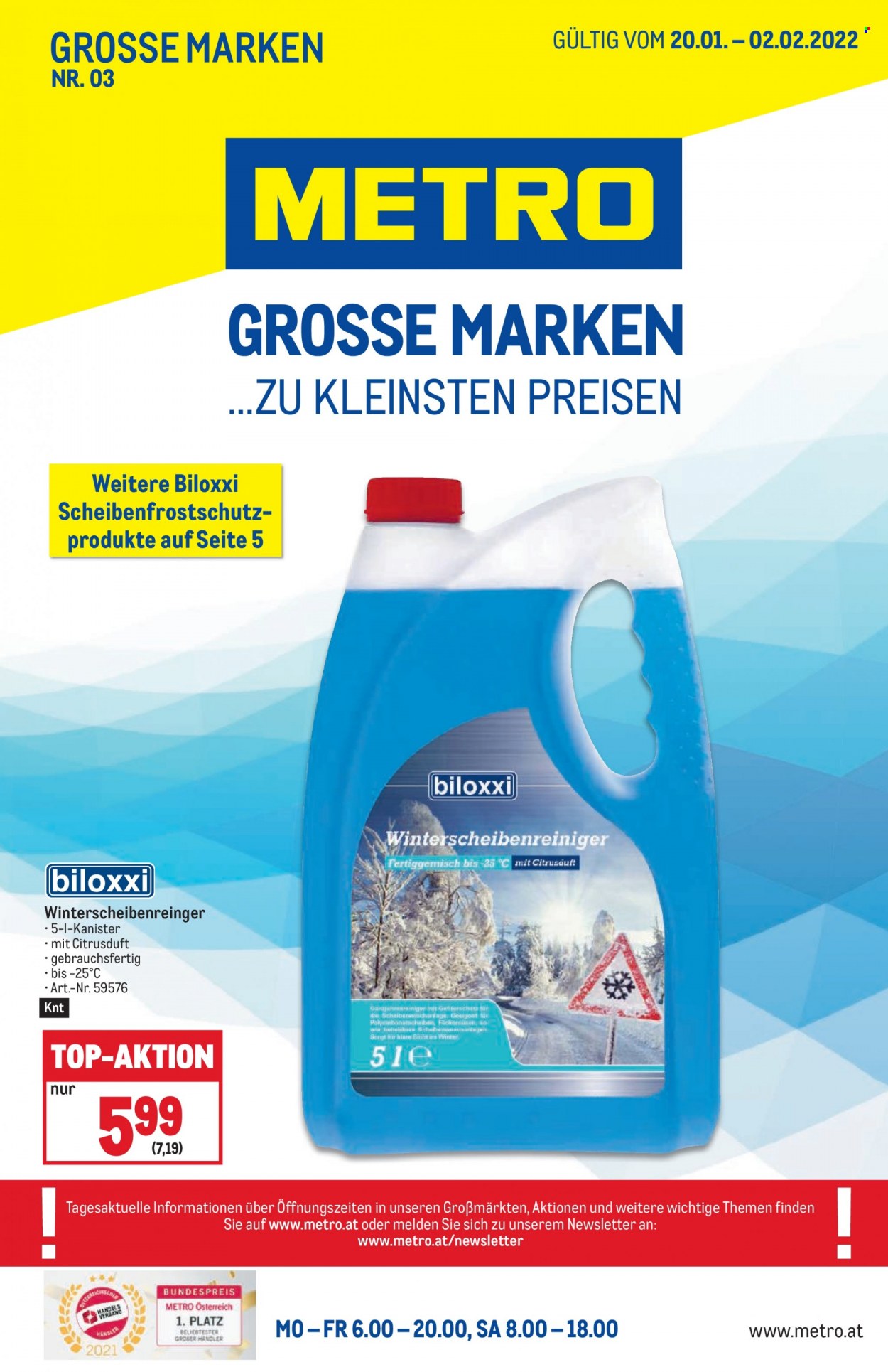 Angebote Metro - 20.1.2022 - 2.2.2022. Seite 1