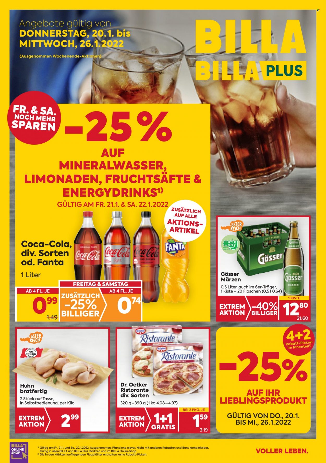 Angebote Billa - 20.1.2022 - 26.1.2022. Seite 1