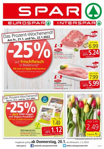 Angebote EUROSPAR - 20.1.2022 - 2.2.2022.