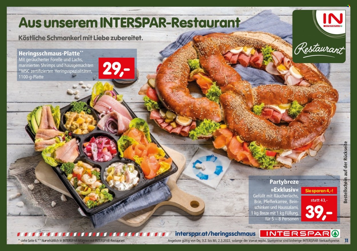 Angebote INTERSPAR - 3.2.2022 - 2.3.2022. Seite 11