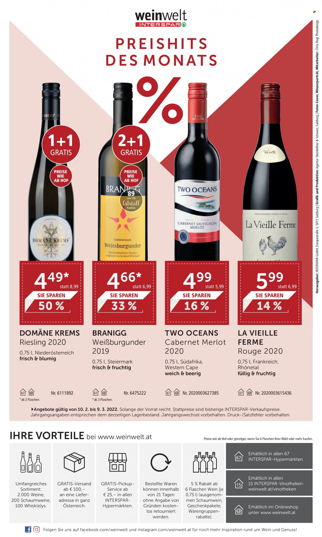 Angebote INTERSPAR - 10.2.2022 - 9.3.2022. Seite 24
