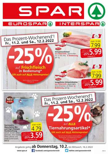 Angebote EUROSPAR - 10.2.2022 - 16.2.2022.
