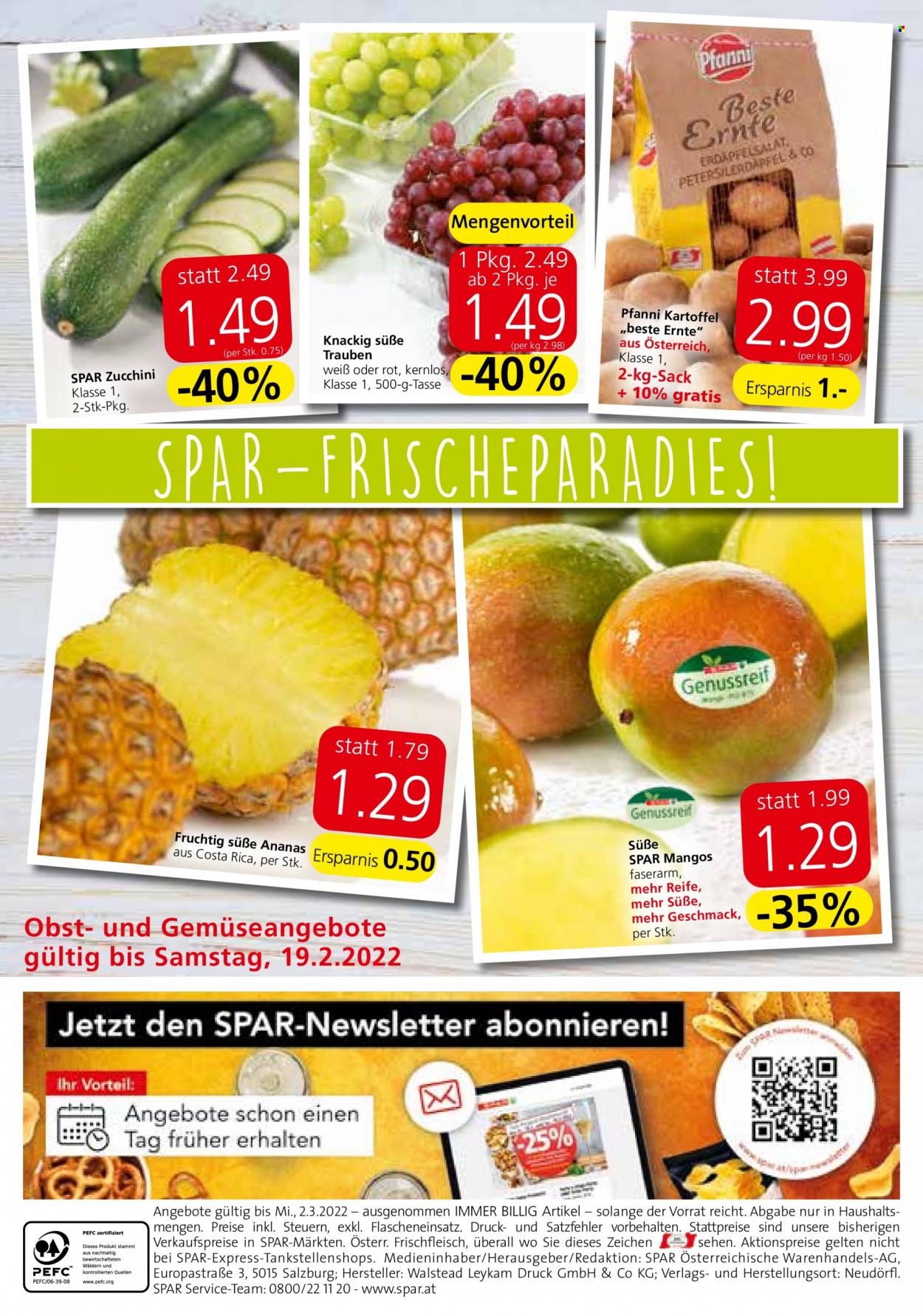 Angebote EUROSPAR - 17.2.2022 - 2.3.2022. Seite 20