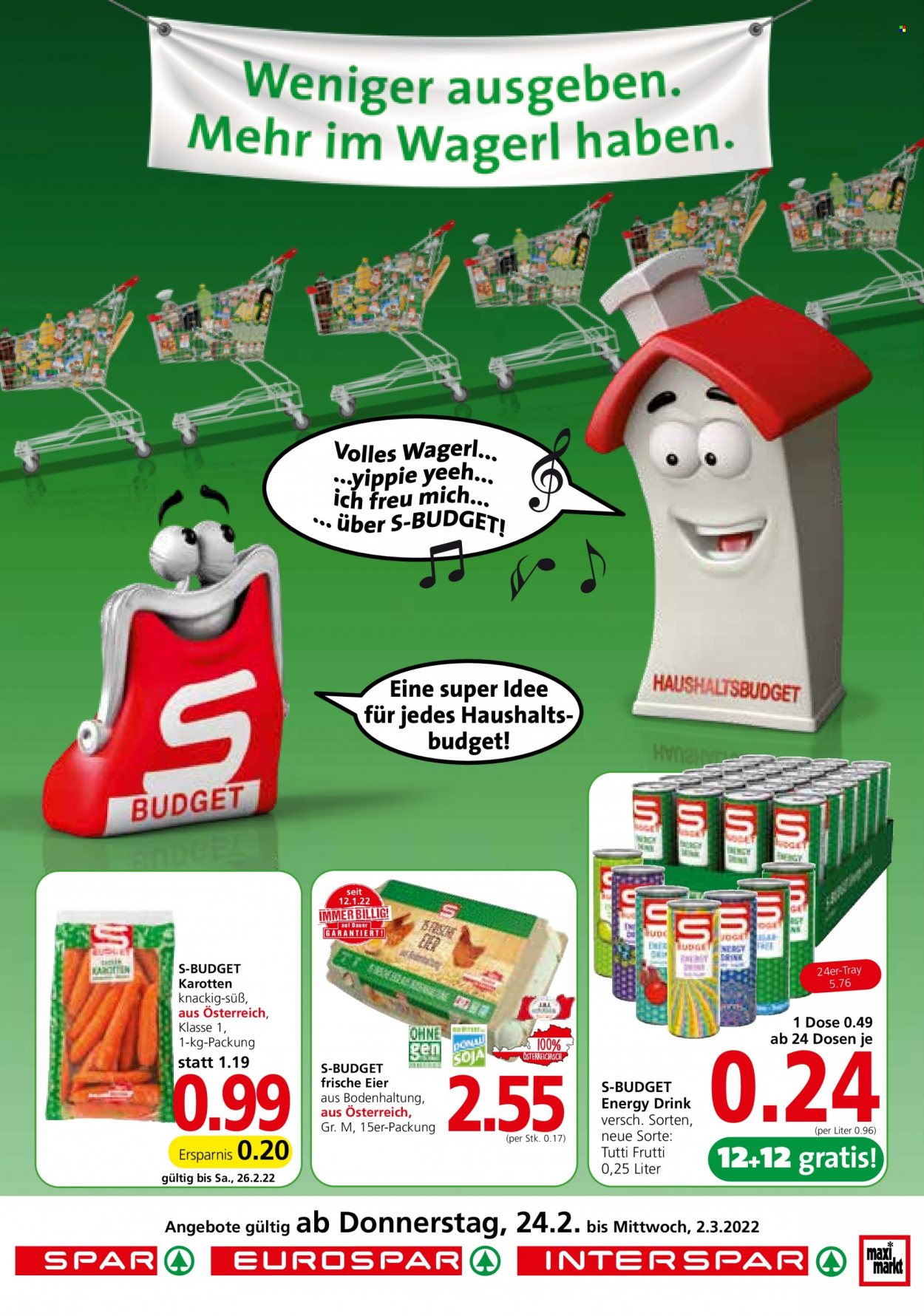 Angebote SPAR - 24.2.2022 - 2.3.2022. Seite 1