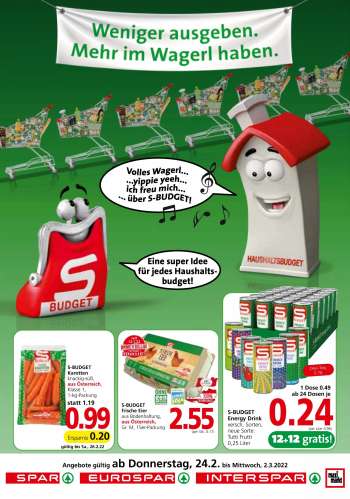 Angebote EUROSPAR - 24.2.2022 - 2.3.2022.